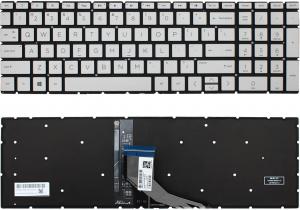 HP Pavilion 15-DA, 250 G7 Silver Backlit Ստեղնաշար Օրիգինալ