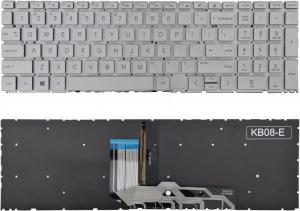 HP Pavilion HP 15-EE, 15-ED, 15-AG, 17-CG Silver Backlit Ստեղնաշար Օրիգինալ
